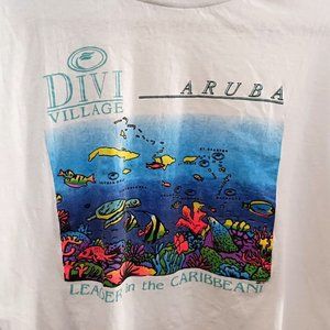 Vintage Divi-Tees Divi Village Aruba Caribbean Shirt‎ Size Large